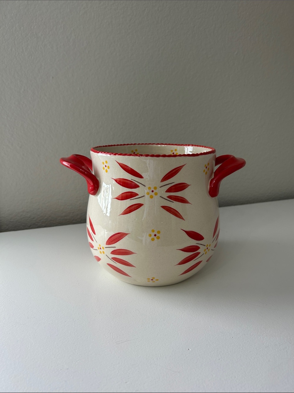 Temp-Tations Old World Red Supersize Utensil Crock